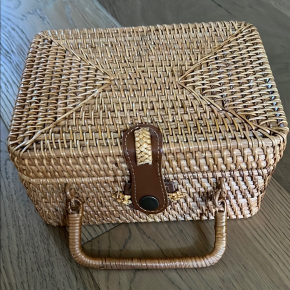 Target Tan Mini Basket Bag with Leather Accent - Picture 2 of 4